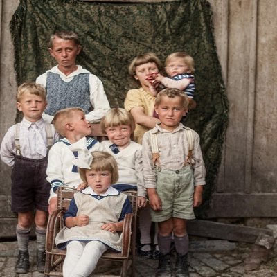 Kinder aus dem Struncksecken um 1932