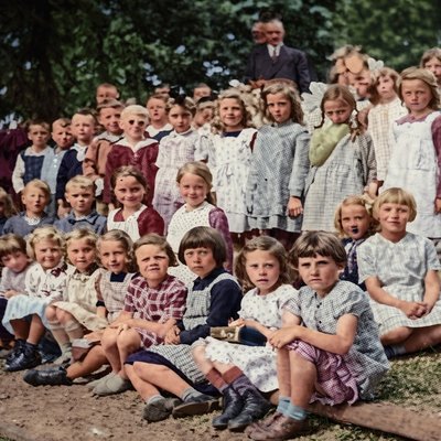 Schulausflug zur Kreuzkapelle um 1935
