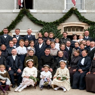 Johann Schon mit Familie