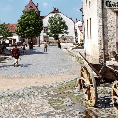 Blick auf den Marktplatz um 1940